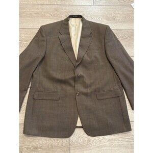 Lauren Ralph Lauren Blazer Suit Jacket 100%  Wool 44R Brown Beige